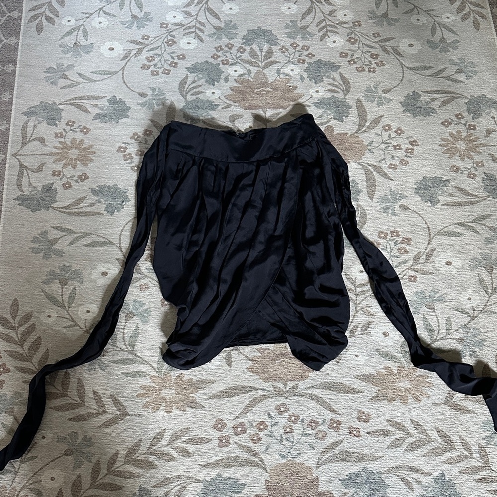 Elegant Black Satin Skirt - BCBG